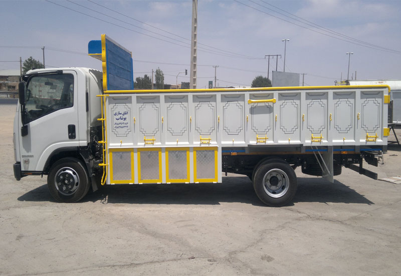 کاربری باری ستونی چوبی فلزی کامیون ایسوزو 6 تن